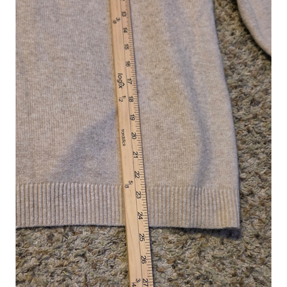 Loft Long Sleeve Crewneck Sweater Women's Size XL Tan Ribbed Hem - Picture 4 of 7